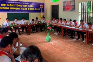 GP.Hưng Hóa - Ủy Ban Thiếu Nhi Thánh Thể - Hội nghị tổng kết năm 2020 và lễ thăng cấp cho huấn luyện viên sơ cấp, trung cấp của Liên Đoàn Phêrô Vũ Văn Truật