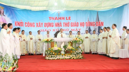 GP.Hưng Hóa - Thánh lễ khởi công xây dựng nhà thờ giáo họ Đông Dần - giáo xứ Trù Mật