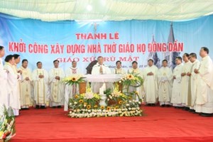 GP.Hưng Hóa - Thánh lễ khởi công xây dựng nhà thờ giáo họ Đông Dần - giáo xứ Trù Mật