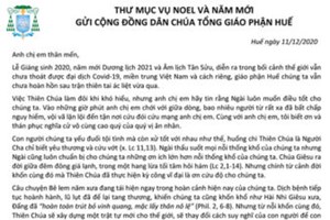 TGP.Huế - Thư Mục Vụ Noel và Năm Mới 2021 gửi cộng đồng dân Chúa trong TGP Huế