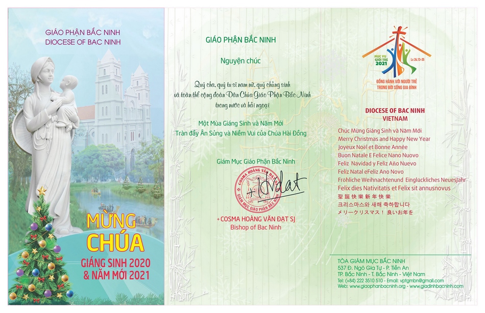 GP.Bắc Ninh - Thiệp và thư chúc mừng Giáng Sinh và Năm mới 2021