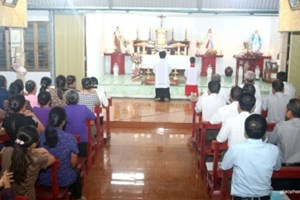 GP.Hưng Hóa - Lần đầu tiên giáo họ Hoàng Sơn - giáo xứ Trại Sơn chầu Mình Thánh Chúa thay giáo phận
