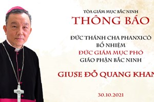 GP.Bắc Ninh - Đức thánh cha Phanxicô bổ nhiệm Giám mục phó Giáo phận Bắc Ninh