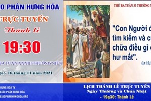 GP.Hưng Hóa - Trực tuyến Thánh lễ thứ Ba tuần 33 Thường niên, ngày 16.11.2021