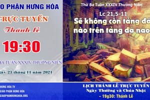 GP.Hưng Hóa - Trực tuyến Thánh lễ thứ Ba tuần 34 Thường niên, ngày 23.11.2021