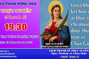 GP.Hưng Hóa - Trực tuyến Thánh lễ ngày 13.12.2021 - Thánh Lucia, Trinh nữ, Tử đạo - Lễ nhớ