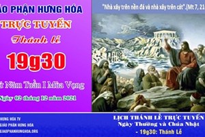 GP.Hưng Hóa - Trực tuyến Thánh lễ thứ Năm tuần 1 Mùa Vọng - Ngày 02.12.2021