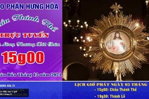 GP.Hưng Hóa - Trực tuyến Chầu Thánh Thể Kính Lòng Chúa Thương Xót - Thứ Sáu đầu tháng - Ngày 03.12.2021