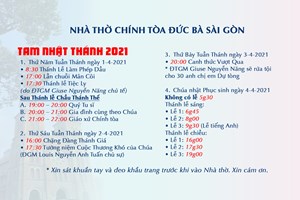 TGP.Sài Gòn - Nhà thờ Chính tòa Đức Bà Sài Gòn: Chương trình Tam Nhật Thánh 2021