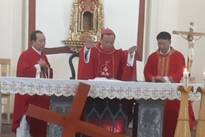 GP.Hưng Hóa - Đức cha Phêrô cử hành nghi thức chiều thứ sáu Tuần Thánh tại giáo xứ Cam Đường