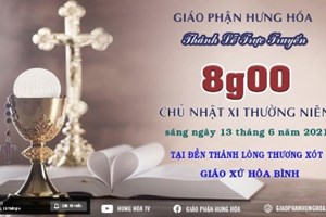 GP.Hưng Hóa - Trực tuyến Thánh lễ Chúa nhật XI Thường niên năm B, vào lúc 08g00 ngày 13.06.2021