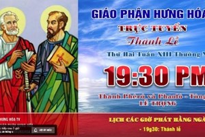 GP.Hưng Hóa - Trực tuyến Thánh lễ vọng mừng kính Thánh Phêrô và Thánh Phaolô, Tông Đồ, ngày 28.06.2021