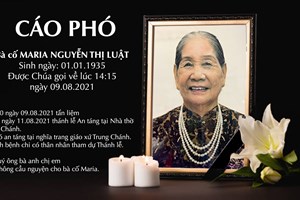 TGP.Sài Gòn - Cáo phó: Thân mẫu của Lm Phêrô Đỗ Duy Khánh qua đời 9-8-2021