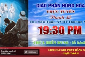 GP.Hưng Hóa - Trực tuyến Thánh lễ kính Chúa Hiển Dung, vào lúc 19g30 ngày 06.08.2021
