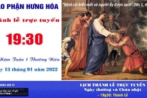 GP.Hưng Hóa - Trực tuyến Thánh lễ thứ Năm tuần I Thường niên, ngày 13.01.2022