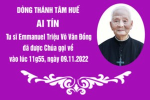 TGP.Huế - Ai tín của Dòng Thánh Tâm Huế: Tu sĩ Emmanuel Triệu Võ Văn Đồng