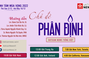 Thông báo Tĩnh tâm Mùa Vọng 2022