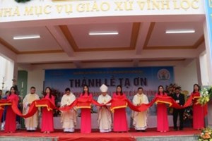 GP.Hưng Hóa - Giáo xứ Vĩnh Lộc hiệp nhất dâng Thánh lễ tạ ơn khánh thành nhà mục vụ