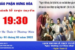 GP.Hưng Hóa - Trực tuyến Thánh lễ thứ Ba tuần VIII Thường niên - Ngày 01.03.2022