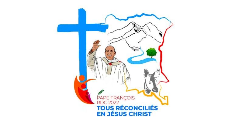Logo và khẩu hiệu chuyến viếng thăm của ĐTC tại Cộng hoà Dân chủ Congo và Nam Sudan