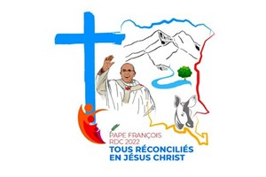 Logo và khẩu hiệu chuyến viếng thăm của ĐTC tại Cộng hoà Dân chủ Congo và Nam Sudan