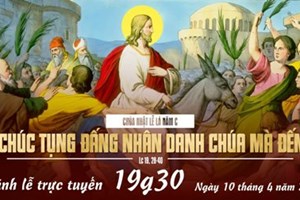 GP.Hưng Hóa - Trực tuyến Thánh lễ Chúa nhật Lễ Lá, tưởng niệm cuộc thương khó của Chúa - Ngày 10.04.2022