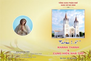 TGP.Huế - Thiệp mời Thánh Lễ Khánh Thành và Cung Hiến Nhà thờ Đá Hàn