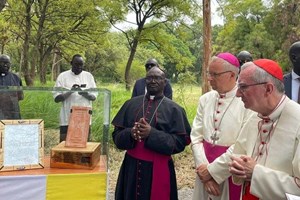 ĐHY Parolin làm phép viên đá đầu tiên của Toà Sứ thần tại Nam Sudan