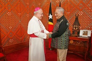 Phụ tá Quốc vụ khanh Toà Thánh thăm Đông Timor và khánh thành trụ sở mới của Toà Sứ thần
