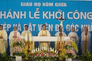 GP.Hưng Hóa - Thánh lễ khởi công, làm phép và đặt viên đá xây dựng nhà thờ giáo họ Xóm Giữa - giáo xứ Tiên Kiên