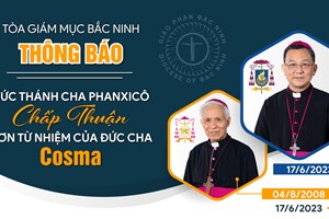 GP.Bắc Ninh - Đức Thánh cha Phanxicô chấp thuận đơn từ nhiệm của Đức cha Cosma Hoàng Văn Đạt