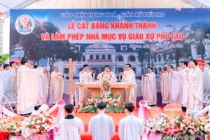 GP.Hưng Hóa - Thánh lễ tạ ơn, cắt băng khánh thành và làm phép nhà Mục vụ giáo xứ Phù Lao