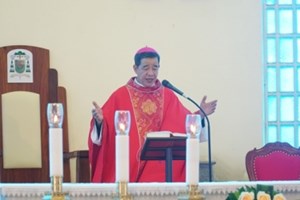 GP.Hưng Hóa - Đức cha Đaminh Hoàng Minh Tiến dâng Thánh lễ Chúa Thánh Thần hiện xuống tại Nhà thờ Chính tòa Sơn Lộc