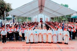 GP.Hưng Hóa - Hiệp đoàn Đông Nam Phú Thọ: Sa mạc huấn luyện Dự trưởng và mừng lễ Bổn mạng tại giáo xứ Chiêu Ứng