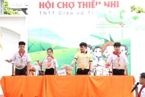 GP.Hưng Hóa - Giáo xứ Tình Lam: Xứ đoàn Thiếu nhi Thánh Thể kết thúc năm học giáo lý và Hội chợ 2024