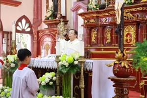 GP.Hưng Hóa - Giáo xứ Vĩnh Lộc chầu Mình Thánh Chúa thay mặt Giáo phận