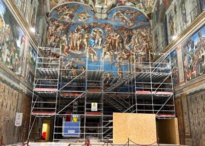 Vatican bắt đầu công trình bảo trì bức bích họa "Cuộc Phán xét cuối cùng" của Michelangelo tại Nhà nguyện Sistine